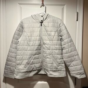 Liz Claiborne Light Gray Quilted Jacket